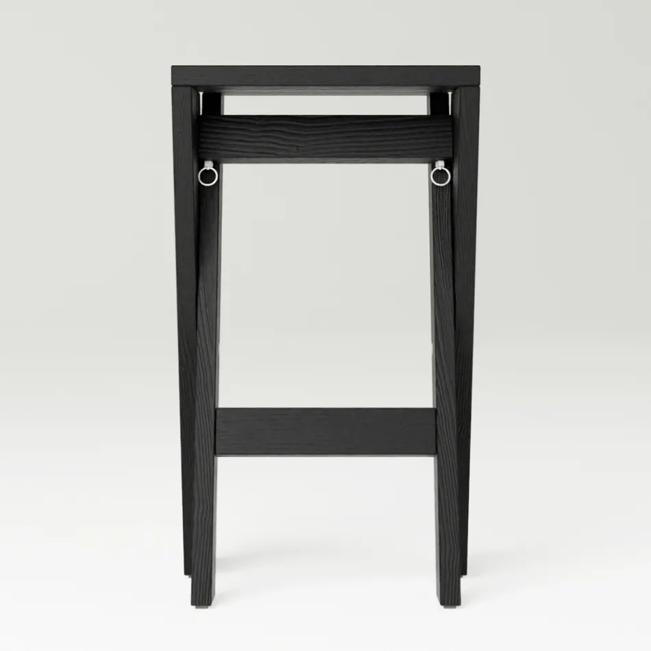 Skládací a stohovatelná stolička z masivního jasanu - Napište Viadurini