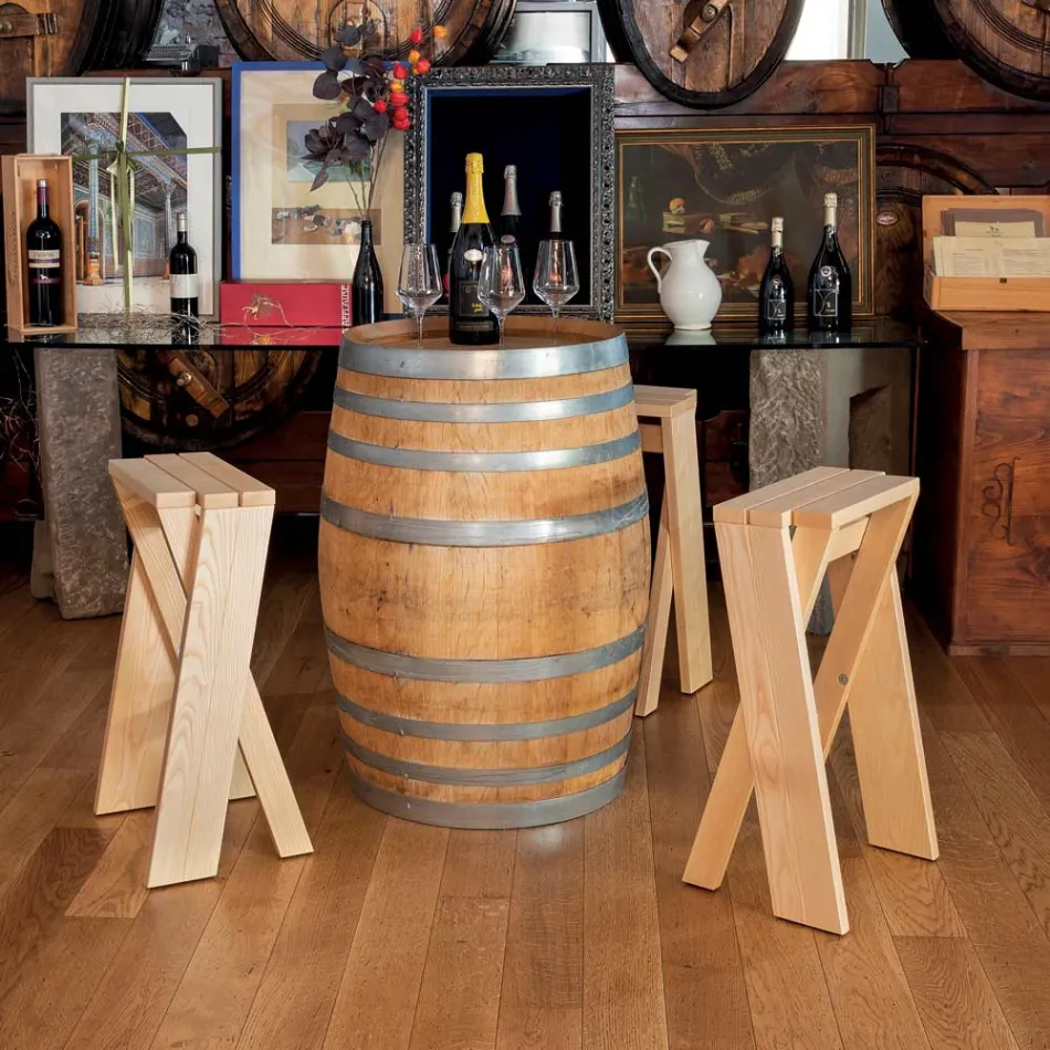 Skládací a stohovatelná stolička z masivního jasanu - Napište Viadurini