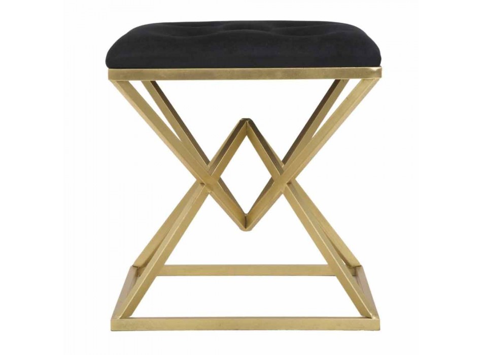 Moderní designová hranatá stolička ze železa a látky - želé Viadurini