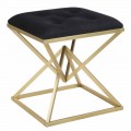 Moderní designová hranatá stolička ze železa a látky - želé