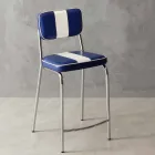 Classic stolice 50 let umělé kůže s centrálním bílého pruhu Banda Viadurini