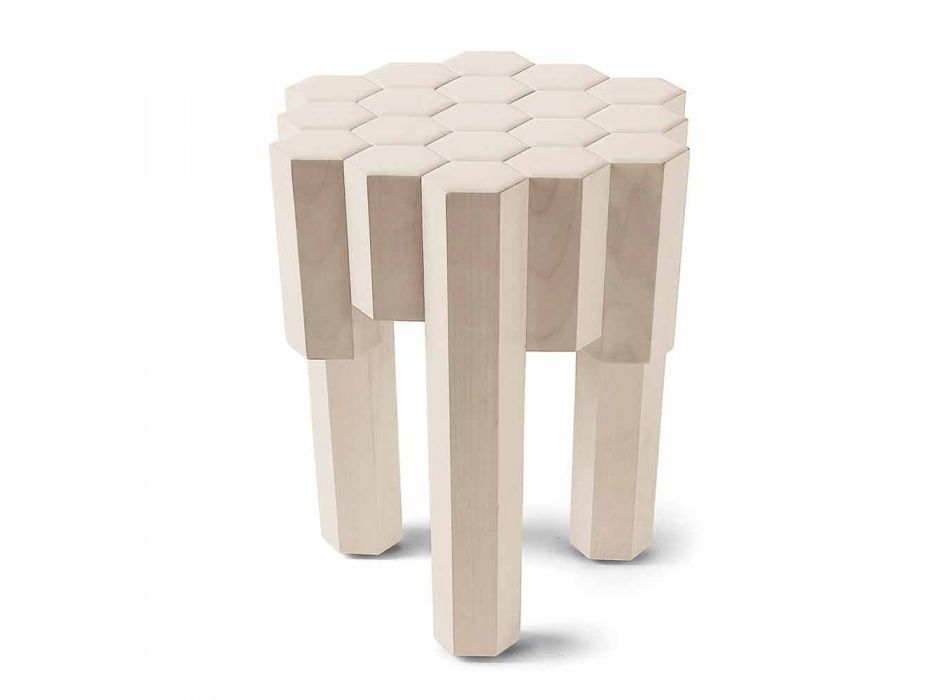 Stolička / pevný dřevěný konferenční stolek design, L38xP38 cm, Svatá Begga Viadurini