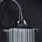 Klasická ocelová sprchová hlavice s mosazným sprchovým ramenem vyrobená v Itálii - Jeko Viadurini