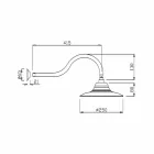 Klasická ocelová sprchová hlavice s mosazným sprchovým ramenem vyrobená v Itálii - Jeko Viadurini