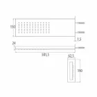 Nástěnná sprchová hlavice z nerezové oceli se srážkami vyrobené v Itálii - síť Viadurini