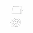 Kulatá stropní sprchová hlavice v provedení Luxolid z Itálie, Ruda Viadurini