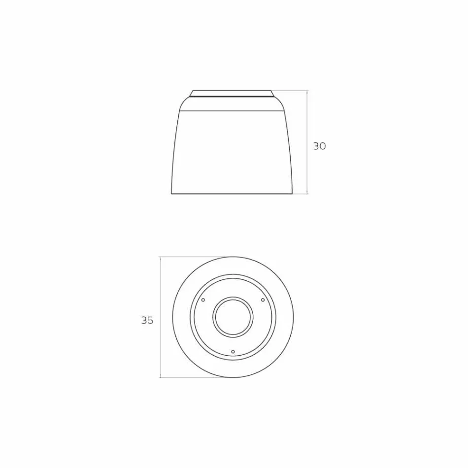 Kulatá stropní sprchová hlavice v provedení Luxolid z Itálie, Ruda Viadurini