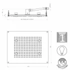 Hlavová sprcha Bossini Obdélníkový tryskáč s chromoterapií Viadurini