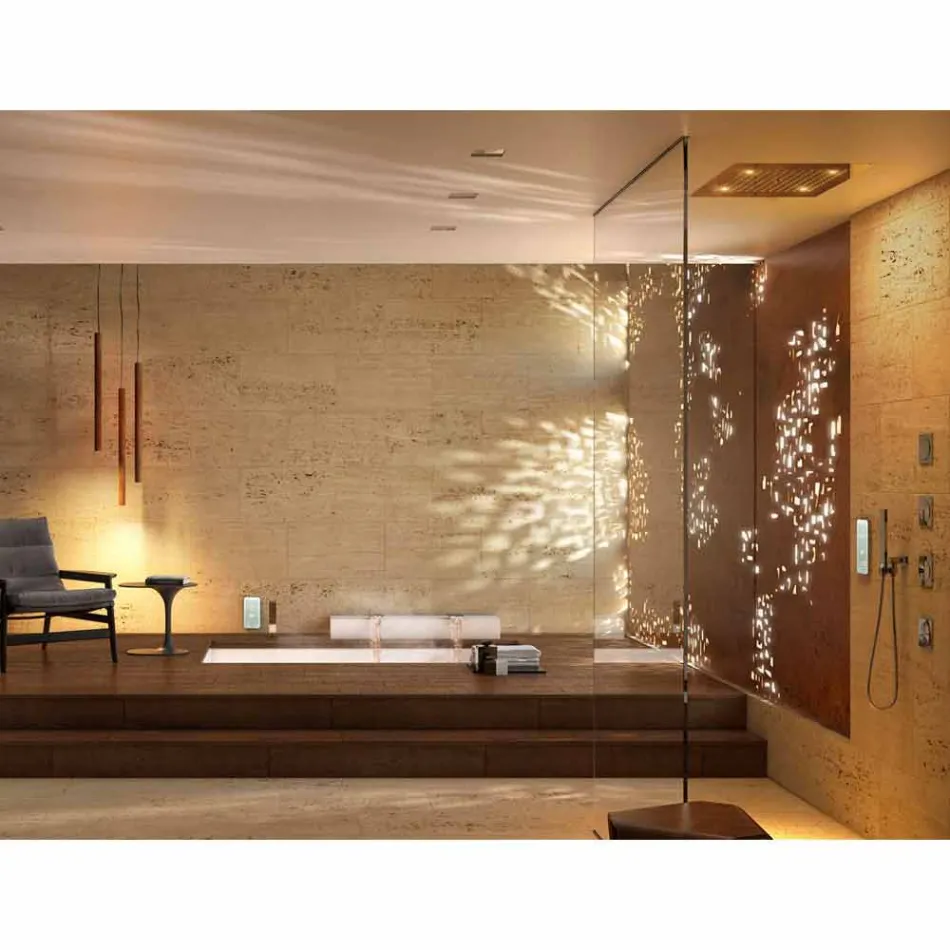 Sprchová hlavice s chromoterapie dvě moderní design sen tryskami Viadurini