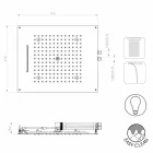 Sprchová hlavice s chromoterapie dvě moderní design sen tryskami Viadurini