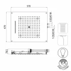 Sprchová hlavice s LED svítidly do dvou moderních design sen tryskami Viadurini