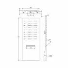 Obdélníková nástěnná sprchová hlavice z nerezové oceli vyrobená v Itálii - síť Viadurini