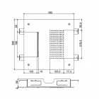 Ocelová stropní sprchová hlavice s dvojitým paprskem vyrobená v Itálii - Quinto Viadurini