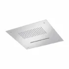 Ocelová stropní sprchová hlavice s dvojitým paprskem vyrobená v Itálii - Quinto Viadurini