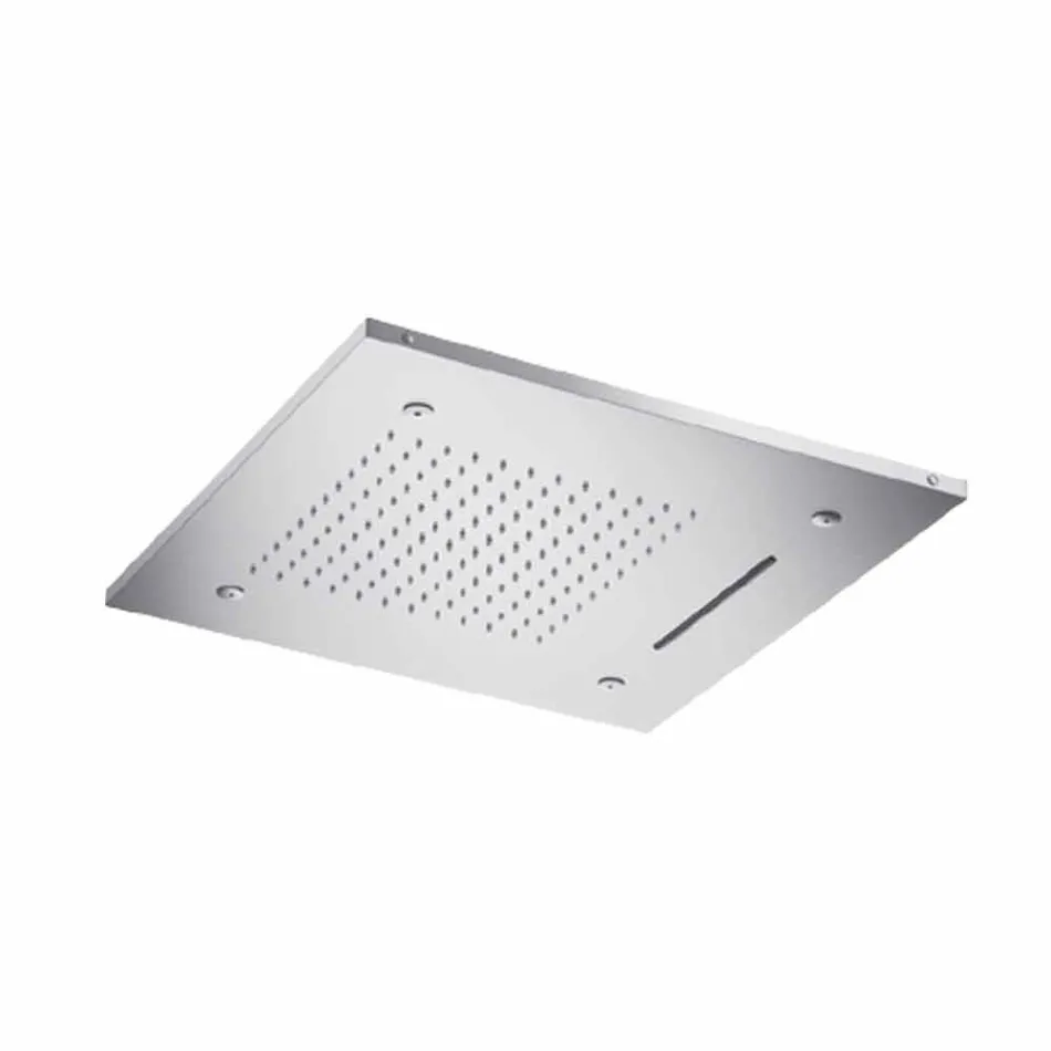 Nerezová stropní sprchová hlavice se 3 tryskami vyrobená v Itálii - Frido Viadurini