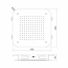 Stropní sprchová hlavice z nerezové oceli s jedním paprskem vyrobená v Itálii - Elcan Viadurini