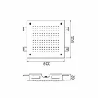 Stropní sprchová hlavice z nerezové oceli s jedním paprskem vyrobená v Itálii - Cauro Viadurini