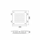 Stropní sprchová hlavice z nerezové oceli s jedním paprskem vyrobená v Itálii - Cauro Viadurini