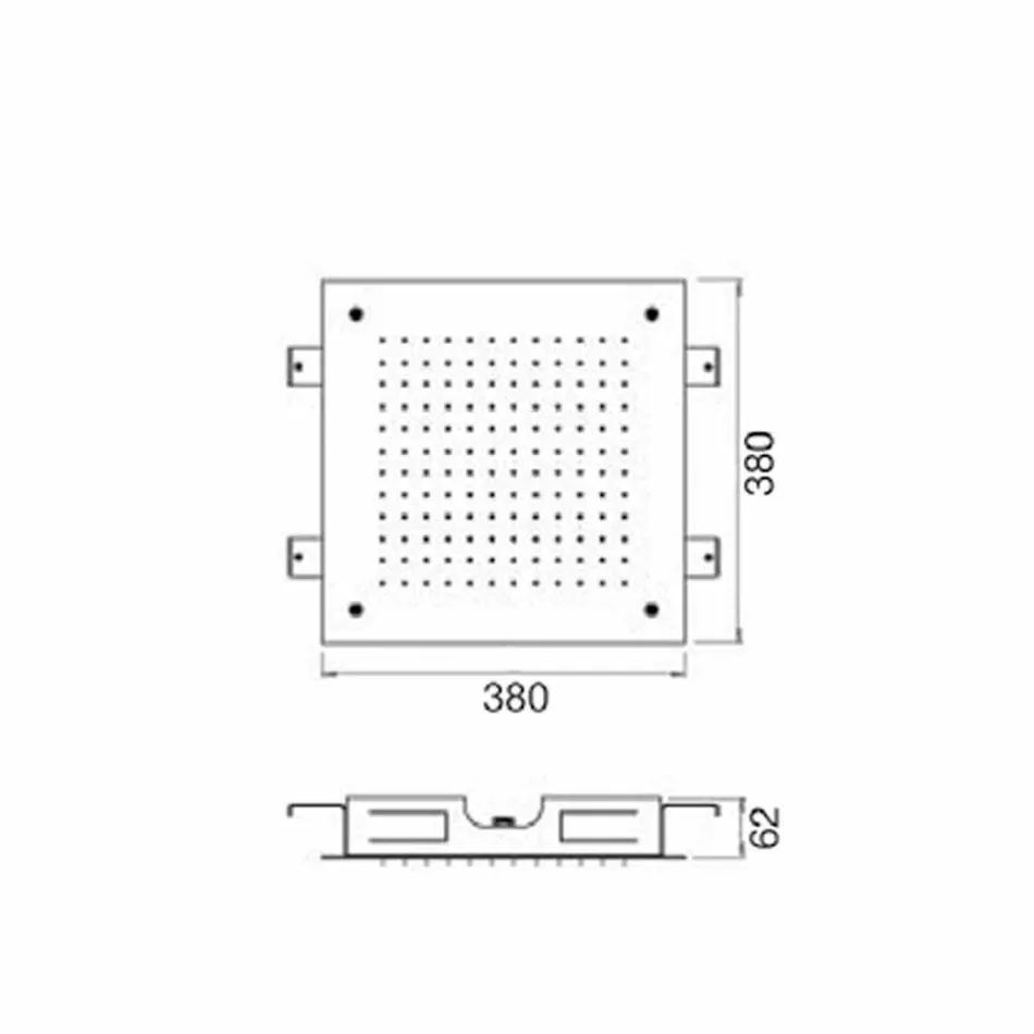 Stropní sprchová hlavice z nerezové oceli s jedním paprskem vyrobená v Itálii - Cauro Viadurini