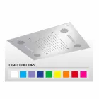 Ocelová sprchová hlavice s chromoterapií a Bluetooth Made in Italy - Elbo Viadurini