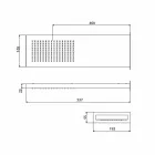 Ocelová sprchová hlavice s dešťovou tryskou vyrobená v Itálii - Nairobi Viadurini