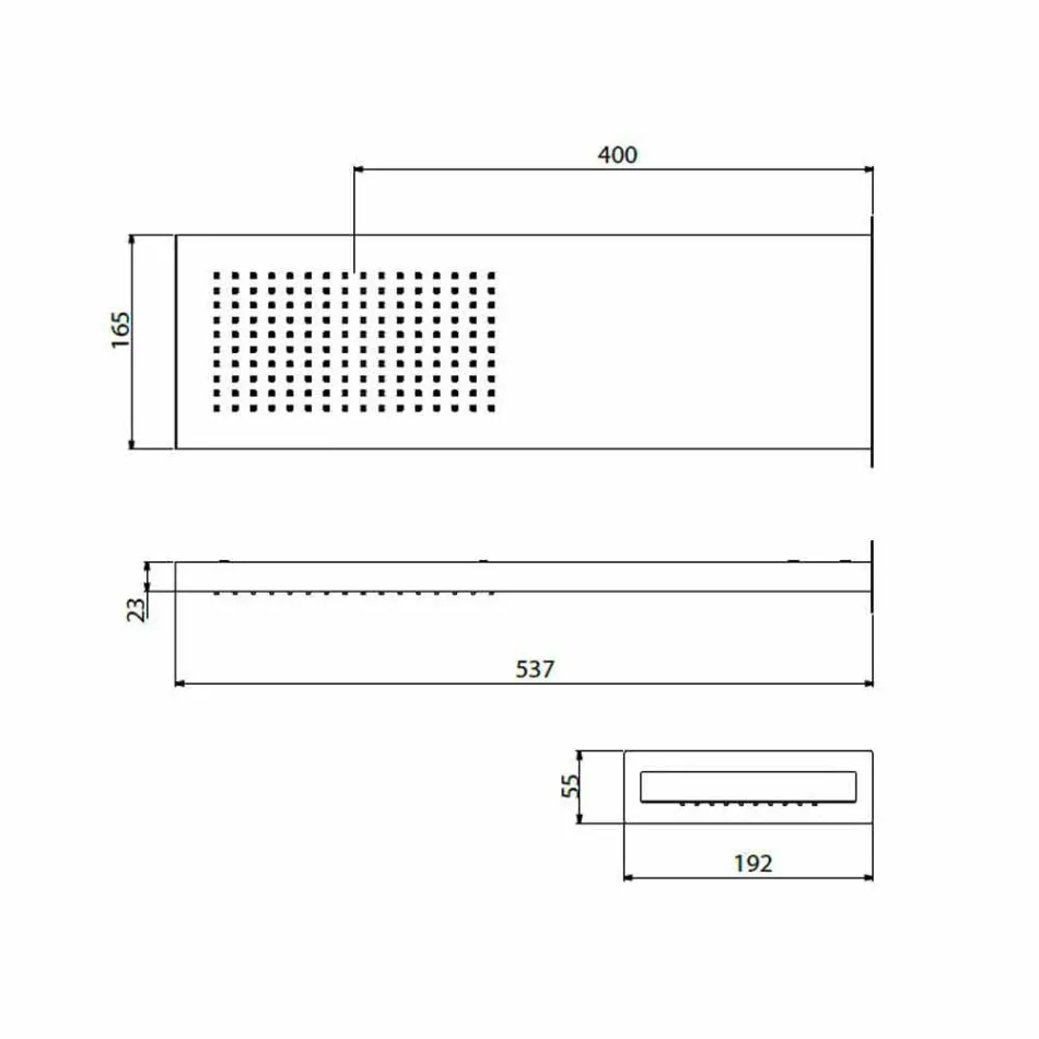 Ocelová sprchová hlavice s dešťovou tryskou vyrobená v Itálii - Nairobi Viadurini