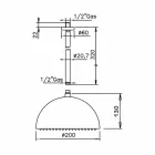 Sprchová hlavice z ocelového chromu, zvonek vyrobený v Itálii - Auro Viadurini