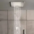 Sprchová hlavice z nerezové oceli s chromoterapií vyrobená v Itálii - solver Viadurini