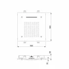 Sprchová hlavice z nerezové oceli s chromoterapií vyrobená v Itálii - solver Viadurini