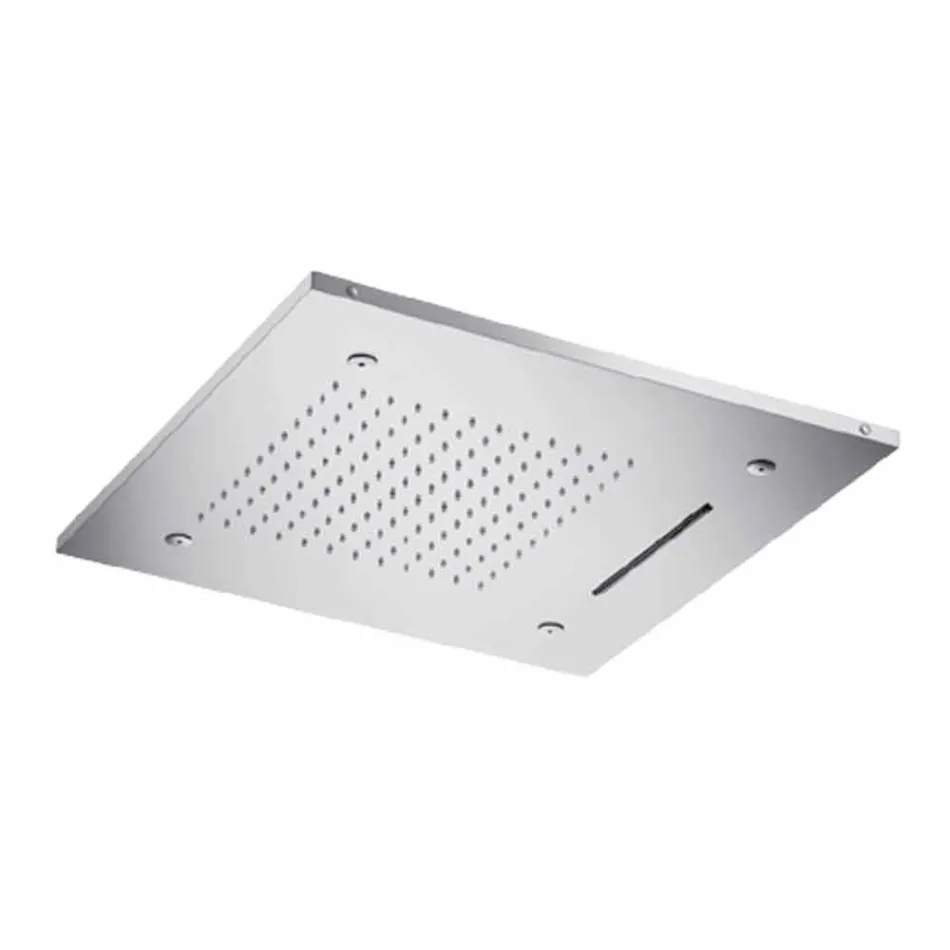 Sprchová hlavice z nerezové oceli s chromoterapií vyrobená v Itálii - solver Viadurini