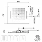 Moderní hlavová sprcha Bossini Dream čtyři funkce Viadurini