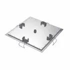 Čtvercová stropní sprchová hlavice z oceli vyrobená v Itálii - škrob Viadurini