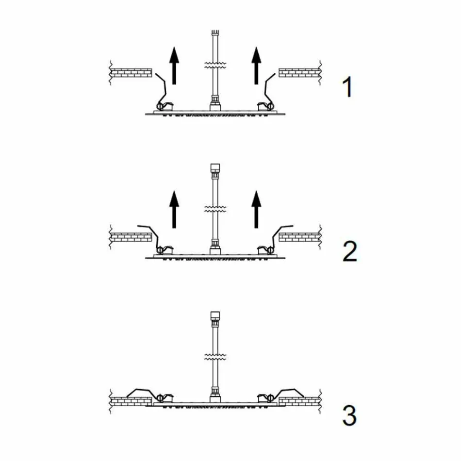 Čtvercová stropní sprchová hlavice z oceli vyrobená v Itálii - škrob Viadurini