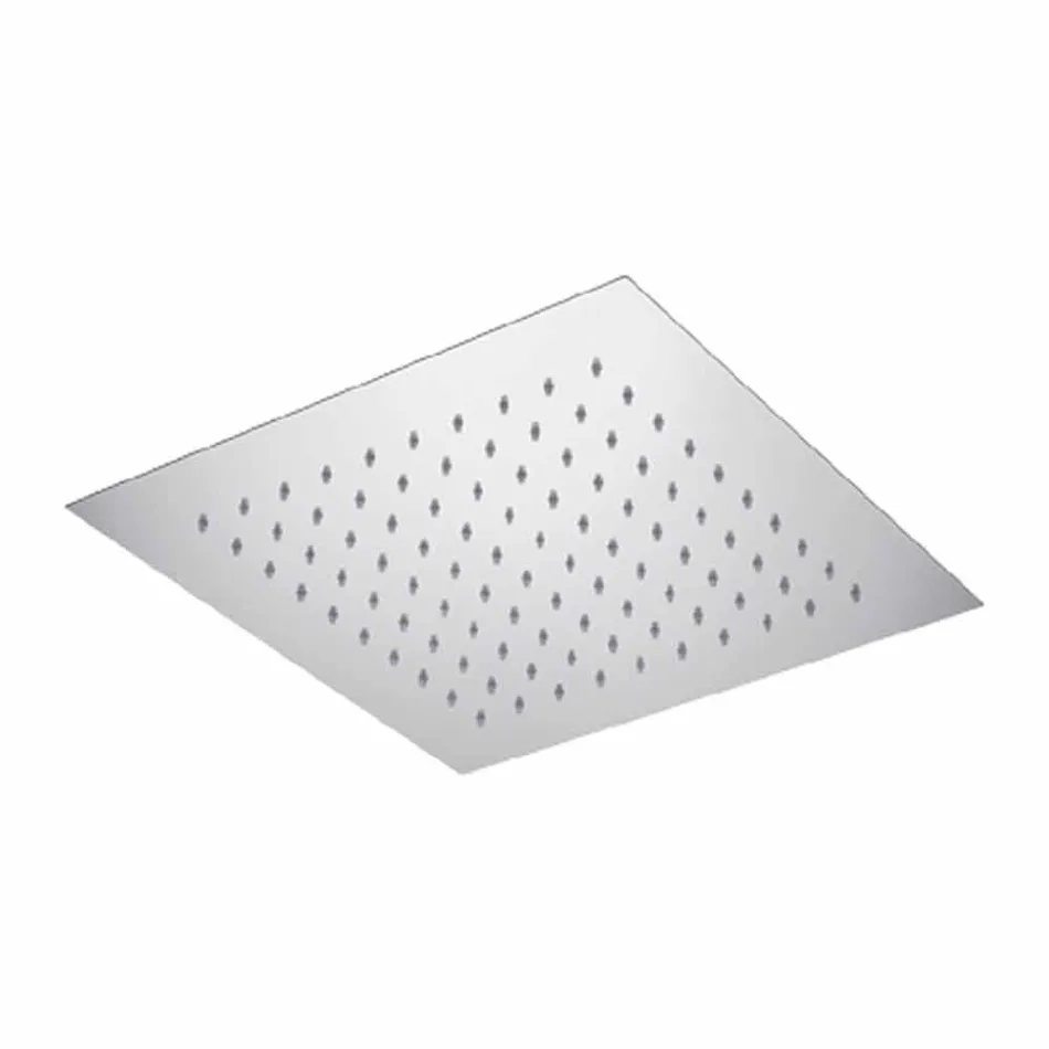 Čtvercová stropní sprchová hlavice z oceli vyrobená v Itálii - škrob Viadurini