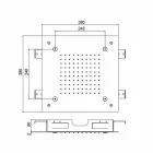Čtvercová sprchová hlavice z nerezové oceli s nebulizátory Made in Italy - Selmo Viadurini