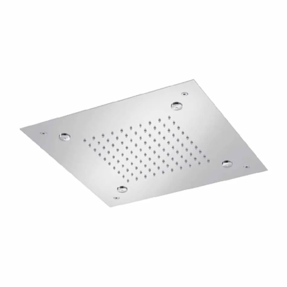 Čtvercová sprchová hlavice z nerezové oceli s nebulizátory Made in Italy - Selmo Viadurini