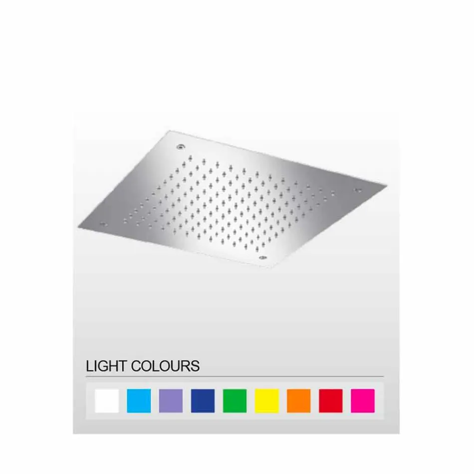 Čtvercová sprchová hlavice s jedním paprskem z nerezové oceli vyrobené v Itálii - Jet Viadurini