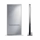 Obdélníková nerezová nástěnná sprchová hlavice vyrobená v Itálii - Anito Viadurini