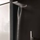 Obdélníková nerezová nástěnná sprchová hlavice vyrobená v Itálii - Anito Viadurini