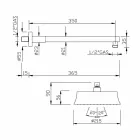 Kulatá nástěnná sprchová hlavice v mosazném klasickém stylu vyrobená v Itálii - Betto Viadurini