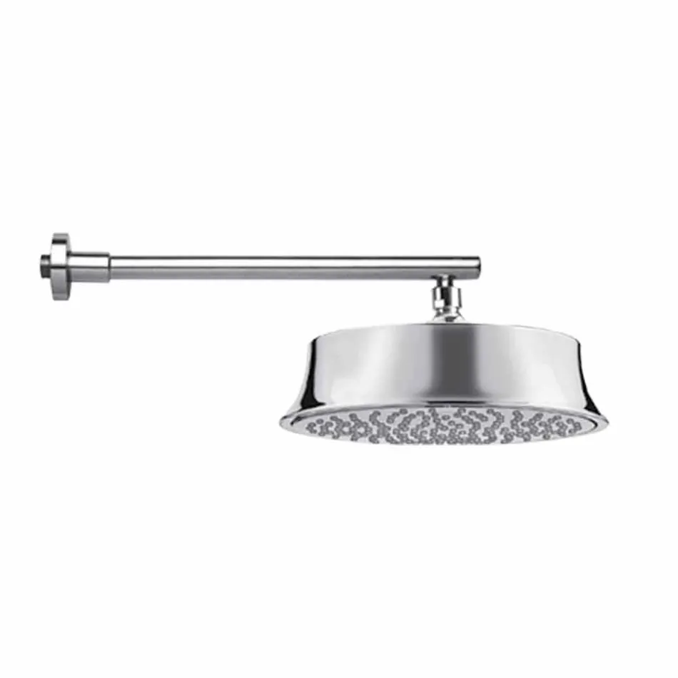 Kulatá nástěnná sprchová hlavice v mosazném klasickém stylu vyrobená v Itálii - Betto Viadurini