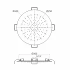 Kulatá stropní sprchová hlavice z moderní oceli vyrobené v Itálii - Damian Viadurini