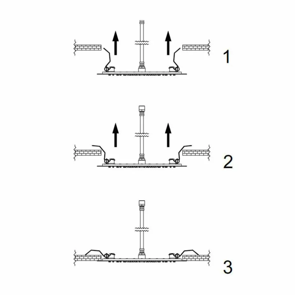 Kulatá stropní sprchová hlavice z moderní oceli vyrobené v Itálii - Damian Viadurini