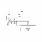 Kulatá sprchová hlavice z nerezové oceli a mosazi vyrobená v Itálii - Aurelio Viadurini