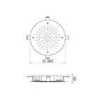 Kulatá jednoproudová sprchová hlavice z nerezové oceli vyrobená v Itálii - síra Viadurini