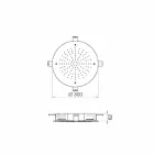 Kulatá jednoproudová sprchová hlavice z nerezové oceli vyrobená v Itálii - síra Viadurini