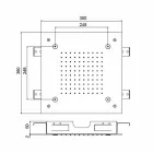 Ocelová sprchová hlavice s dešťovou tryskou a nebulizátory Made in Italy - Selmo Viadurini