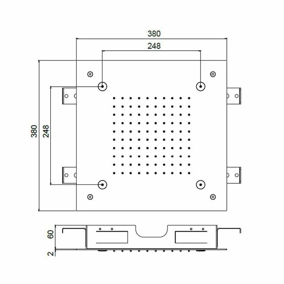 Ocelová sprchová hlavice s dešťovou tryskou a nebulizátory Made in Italy - Selmo Viadurini