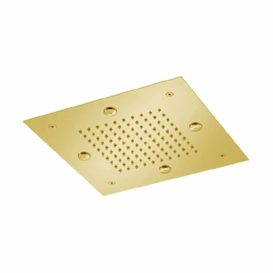 Ocelová sprchová hlavice s dešťovou tryskou a nebulizátory Made in Italy - Selmo Viadurini