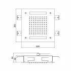 Nerezová jednoproudová sprchová hlavice s LED chromoterapií vyrobená v Itálii - Sauron Viadurini